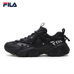 FILA 斐乐 官方老爹鞋猫爪鞋5代运动鞋休闲鞋男鞋2024冬季黑色鞋子