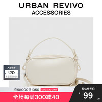 URBAN REVIVO 女士简约小巧手提斜挎包 UAWB40272 本白 小包