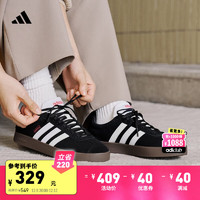 adidas「T头鞋」VL COURT 2.0复古休闲板鞋德训鞋阿迪达斯轻运动 黑色/白色JS3004 49