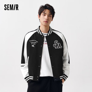 Semir 森马 夹克男2024春季插肩袖外套百搭时尚刺绣潮101124108101