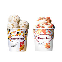 Haagen-Dazs/哈根达斯焦糖饼干草莓芝士芒果组合装冰淇淋460ML/桶