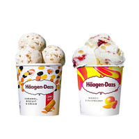 Haagen-Dazs/哈根达斯焦糖饼干草莓芝士芒果组合装冰淇淋460ML/桶