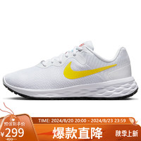 耐克NIKE马拉松跑步鞋女REVOLUTION 6 NEXT运动鞋DC3729-105白35.5