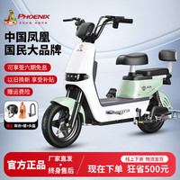 PHOENIX凤凰新国标电动车铅酸/锂电可上牌电动自行车长续航电瓶车小型代步车 绿色款【 终身售后】 车架款（详情客服）