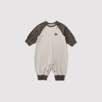 巴厘小猪婴儿秋装男宝周岁衣服女宝加厚保暖哈衣秋冬宝宝秋季连体衣春秋款 雾灰 80cm