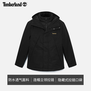 添柏岚（Timberland）男装防水三合一冲锋衣24秋冬户外棉服|A41UB A41UB001/黑色 XXL