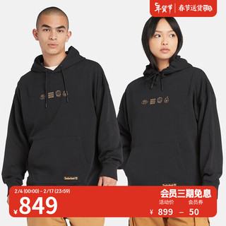 添柏岚（Timberland）【新年款】男女款连帽卫衣24|A6UM2 A6UM2001/黑色 XL