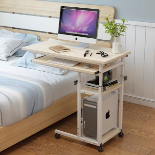 修乐 可移动升降床边桌