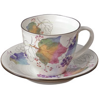 美浓烧釉下彩咖啡杯碟套装日式高颜值下午茶茶杯