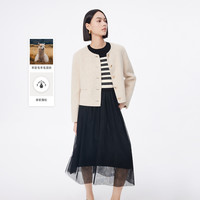 丽丽 LILY【2023冬】绵羊毛含羊驼毛时尚复古小香风毛呢外套小个子