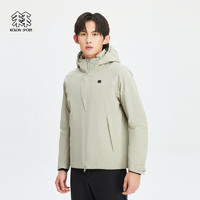 KOLON SPORT/可隆加热棉服 男子户外戈尔防风可调节控温夹克 LHPJ4SN235-MD 泥灰 190/3XL