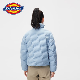 dickies羽绒服 全身压印印花羽绒服 保暖外套上衣DK010807 浅灰蓝 L 充绒量:169g