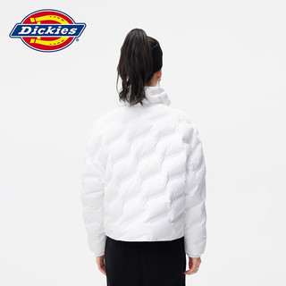 dickies羽绒服 全身压印印花羽绒服 保暖外套上衣DK010807 白色线型LOGO满身印 S 充绒量:153g