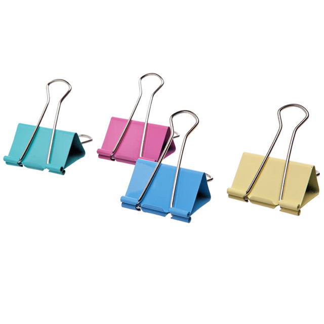 PLUS会员：SUNWOOD 三木 彩色长尾夹 19mm 40只/筒