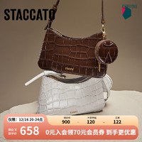 STACCATO 思加图 2024秋季虫虫hobo腋下包法棍包手提包单肩包X8040CX4 松果咖 F