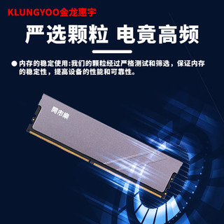 KLUNGYOO金龙惠宇DDR5台式机电脑内存条马甲全新 DDR5- 4800-16GB【炫紫甲】