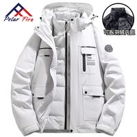 百亿补贴：Polar Fire 极地火 三合一冲锋衣可拆卸羽绒内胆冬季防风加厚羽绒服情侣两件套