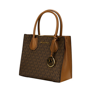 移动端、京东百亿补贴：MICHAEL KORS 迈克·科尔斯 MERCER系列 女士手提托特包 35S1GM9M2B 棕色 中号