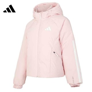 adidas 阿迪达斯 秋冬连帽面包服女子抗风保暖羽绒服夹克冬装 JG5921