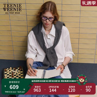 TEENIE WEENIE 小熊2024年早秋长袖白色衬衫衬衣时髦 白色 170/L