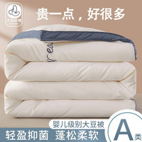 曼克顿(MANKEDUN)A类抗菌大豆纤维被子春秋被冬被棉被褥加厚四季通用被芯家用双人 婴儿蓝 1.5*2.0m加厚冬被/约7斤