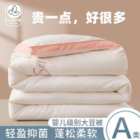 曼克顿(MANKEDUN)A类抗菌大豆纤维被子春秋被冬被棉被褥加厚四季通用被芯家用双人 婴儿粉 1.5*2.0m春秋被/约4斤