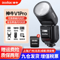 Godox 神牛 V1Pro闪光灯高速TTL机顶外拍圆头灯单反相机热靴灯外接补光灯 神牛V1pro-标配 佳能