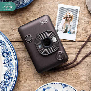 INSTAX 富士instax立拍立得 数模一次成像相机（具有手机照片打印功能）mini Liplay 枫叶棕色