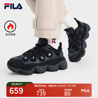 FILA 斐乐 PEASE WE 摩登运动鞋女 2024冬新款加绒豌豆鞋休闲鞋