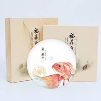 花小茵福建白茶饼 陈香老白茶贡眉传统茶饼  品质茶饼（l礼盒装）300g