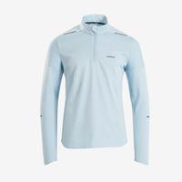 迪卡侬长袖T恤儿童运动拉链卫衣套头衫外套男童秋冬SAJ3 浅蓝色 160cm