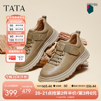 TATA 他她 2024冬时尚休闲运动鞋男ODR01DM4 棕黄（单里） 44