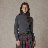 【100%绵羊毛】Eland衣恋毛衣女柔软舒适休闲高领上衣2024冬