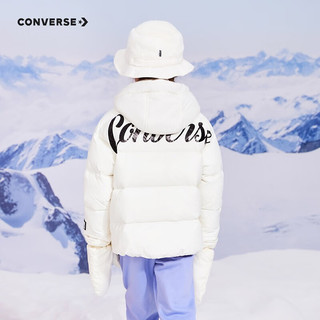 Converse 匡威童装男女童短款羽绒服2024冬季儿童保暖上衣 羽白色 110/52(4)