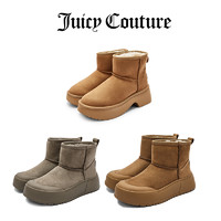 Juicy Couture 橘滋 靴子女厚底加绒雪地靴短靴