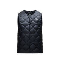 安踏雪壳羽绒服丨羽绒马甲男冬季户外轻薄冲锋衣内胆背心外套 基础黑-3 XXXXL