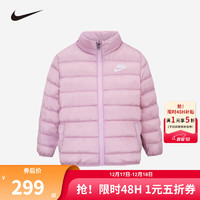 NIKE 耐克童装男女童轻薄羽绒服冬季儿童保暖上衣 樱花粉 110/52(4)