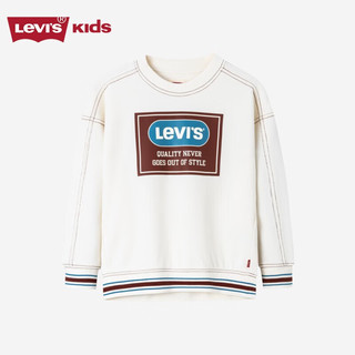 Levi's 李维斯童装春男女童套头卫衣儿童复古休闲上衣 古老白 110/56(5)