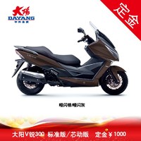 大阳电动车 大阳 DAYANG V锐 DY300T-A 300cc水冷电喷摩托车 标准版 哑闪棕/哑闪灰