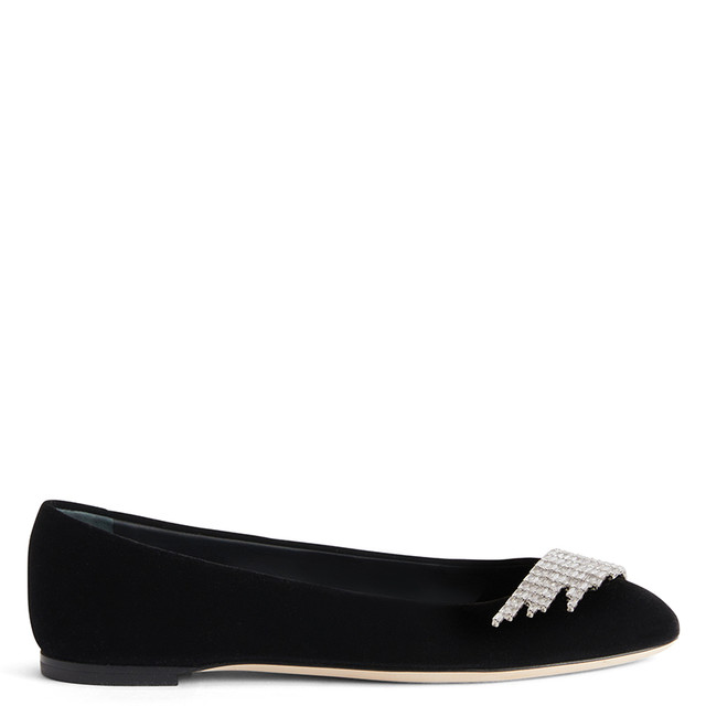 GIUSEPPE ZANOTTI 朱塞佩 萨诺第 GZ女士水钻平底芭蕾舞鞋单鞋女