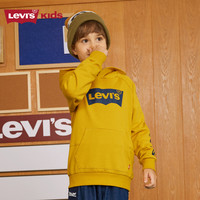 Levi's李维斯童装春秋款装男童女童卫衣儿童经典logo连帽上衣 天然金 150/72(M)