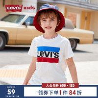 Levi's李维斯儿童经典三色标童装男童短袖t恤上衣夏款休闲纯棉上衣