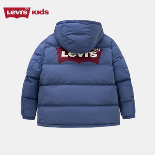 Levi's 李维斯男童短款羽绒服冬季童装儿童保暖外套 狂风蓝 160/80(XL)