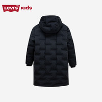 Levi's 李维斯 童装冬季新款男童长款羽绒服儿童logo压纹外套 黑美人 110/56(5)