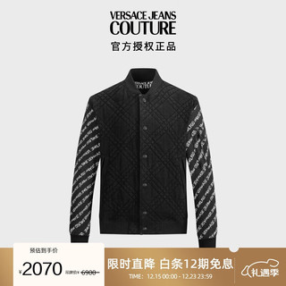 VERSACE 范思哲 Jeans Couture男装男SIGNATURE棉外套牛仔黑50