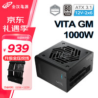 FSP 全汉 VITA GM 1000W白金牌全模组电源（ATX3.1/PCle 5.1 12V-2x6接口/105℃日系电容/全压纹线）