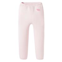 三枪儿童保暖裤秋冬男女童打底裤纯棉秋裤新疆棉刷绒少儿长裤 女童-浅粉红