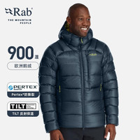 Rab 男士900蓬鹅绒连帽加厚运动防泼水防风抗撕高蓬羽绒服240g QDB-44 暴风蓝 L 猎户座蓝