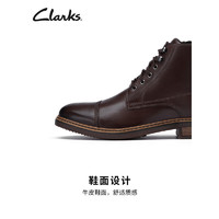 Clarks 其乐 工装马丁靴其乐男士复古流行潮流系带男皮靴261623477 40