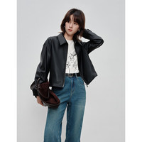 自巧小个子黑色高级感pu皮衣外套女短款2024秋装新款机车外套上衣